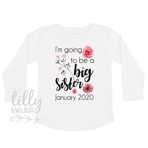 I'm Going To Be A Big Sister Long Sleeve T-Shirt For Girls