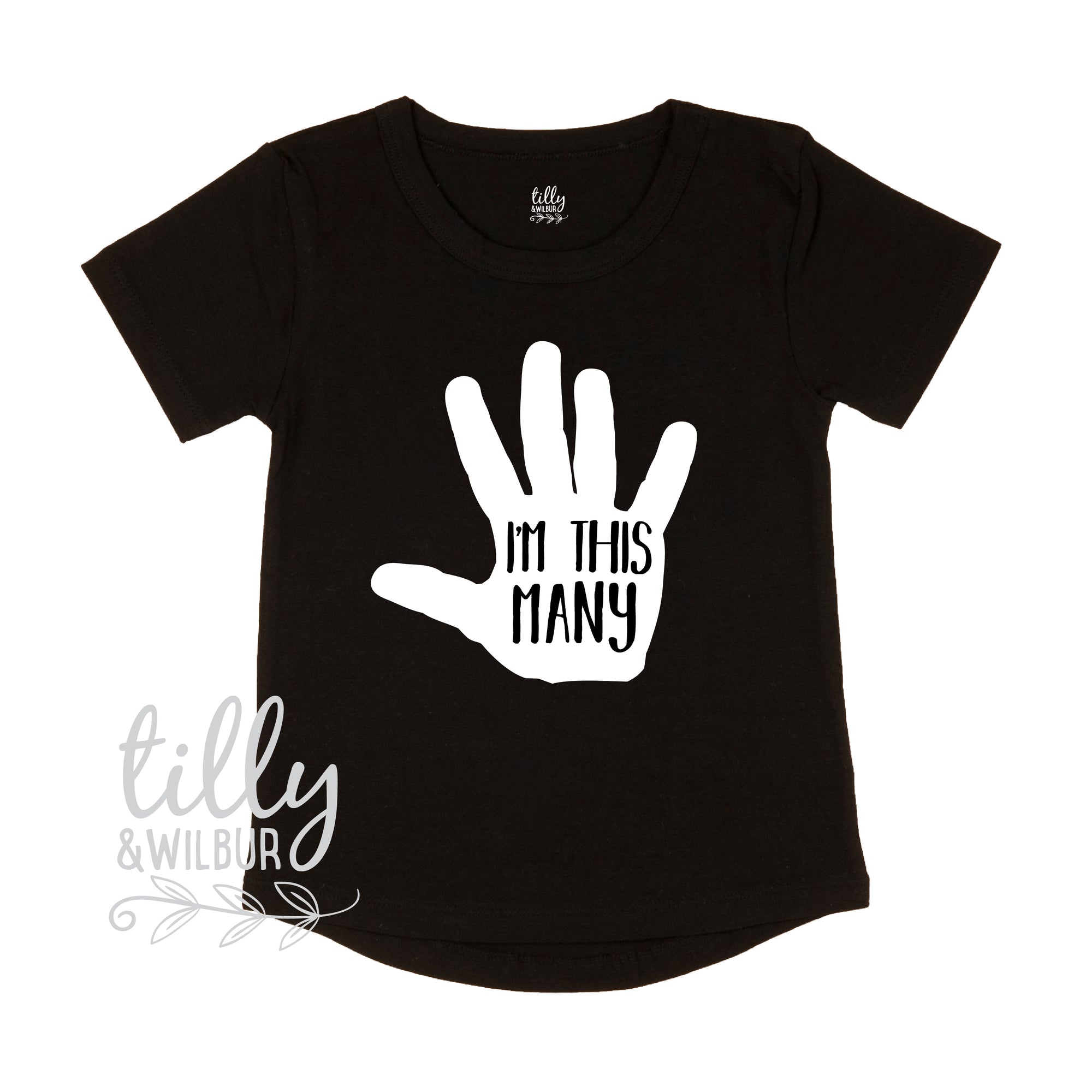 I'm This Many Five Fingers Birthday T-Shirt