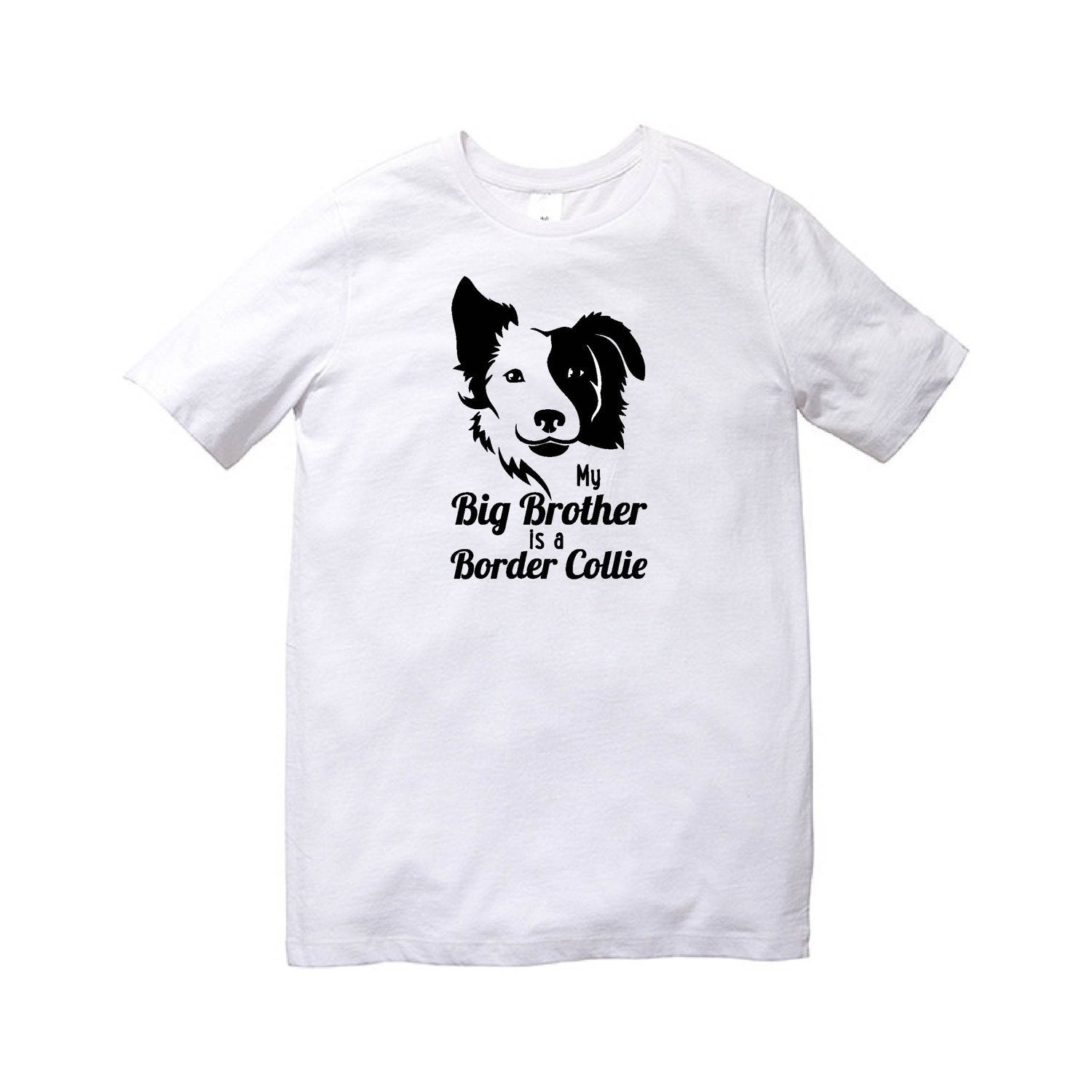 My Big Brother Is A Border Collie, T-Shirt For Boys, New Baby Gift For Dog Lovers, Can Be Personalised With Breed Of Choice, Dog Brother Tee