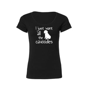 I Just Want All The Cavoodles Women's Tee, Gift For Cavoodle Lovers, Dog Lover Clothing, Cavoodle Outfit, Cavoodle Clothing, Dog Lady