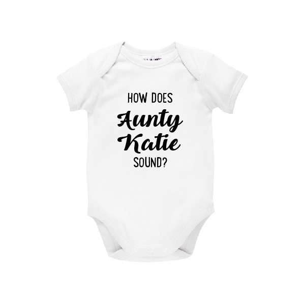 How Does Aunty Sound? Personalised Pregnancy Announcement, You're Going To Be An Auntie For Sister Aunt Auntie, Family Announcement, U-W-BS
