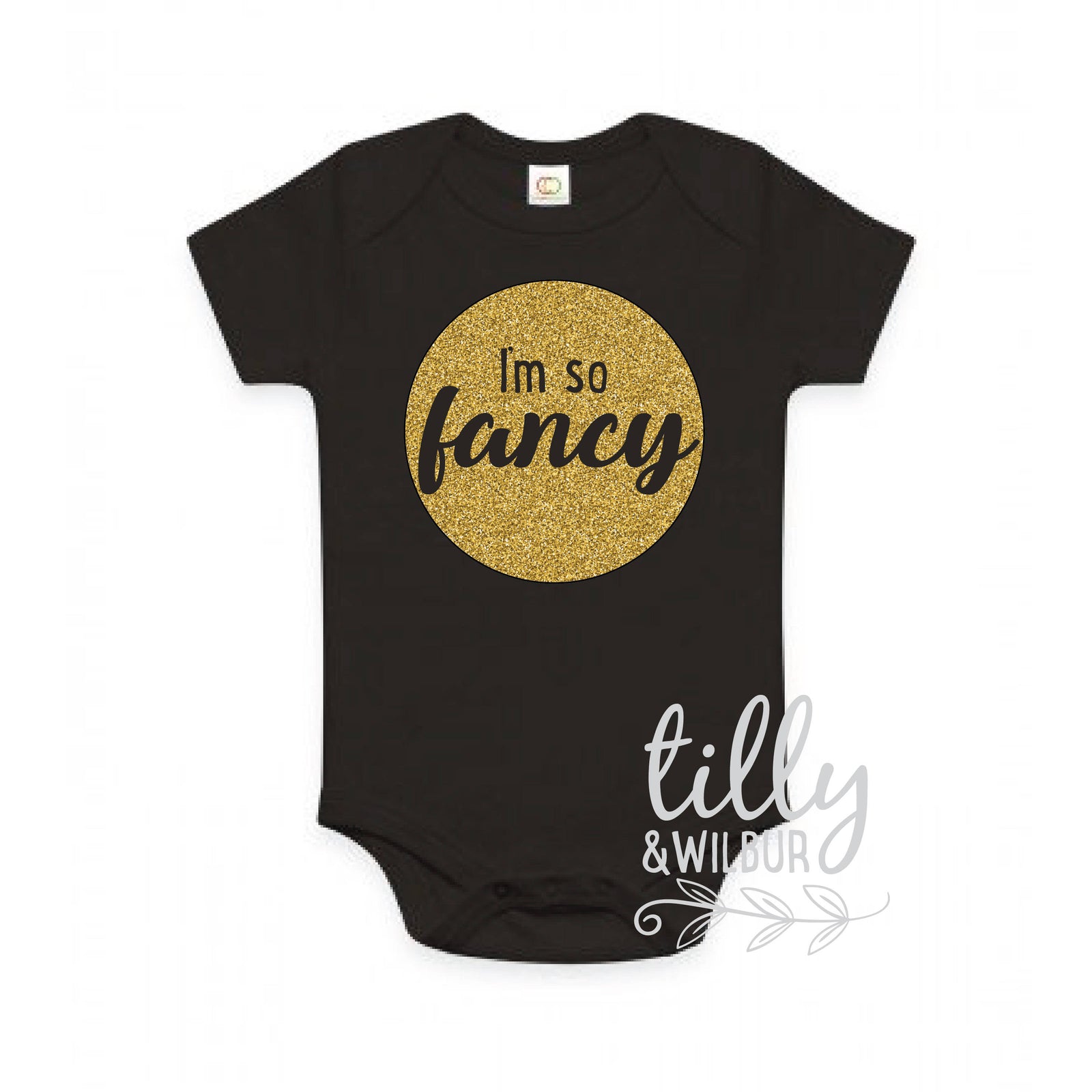 I'm So Fancy Baby Bodysuit, Baby Girl Clothes, Glitter Sparkle Shirt, Baby Shower Gift, Romper With Bling, Australian Owned