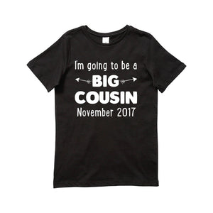 I'm Going To Be A Big Cousin Pregnancy Announcement T-Shirt Personalised Due Date, Big Cousin Shirt, Promoted To Big Cousin, Cousin Gift