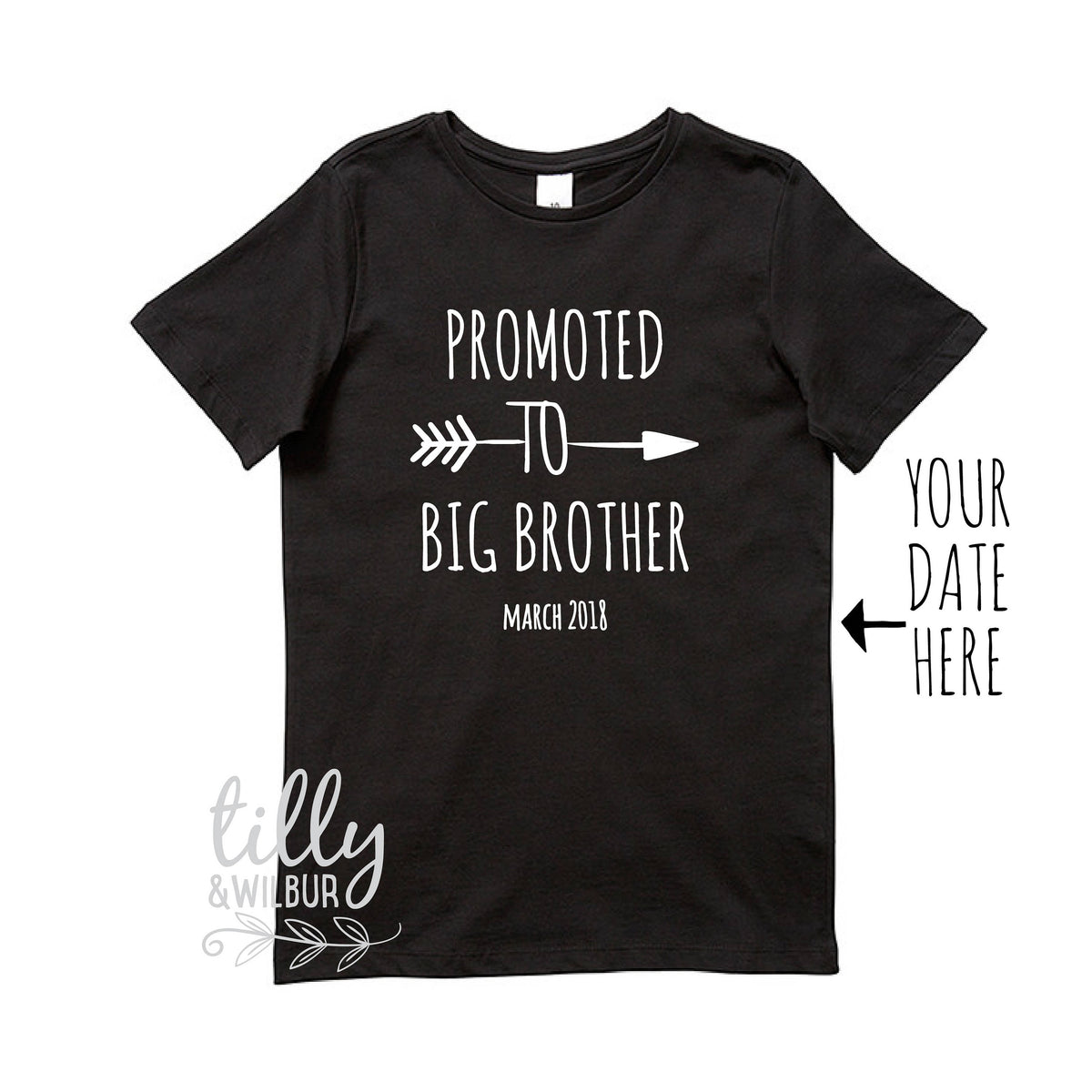 Promoted To Big Brother T-Shirt For Boys, Personalised Big Brother Shirt, I&#39;m Going To Be A Big Brother, Pregnancy Announcement, Big Bro