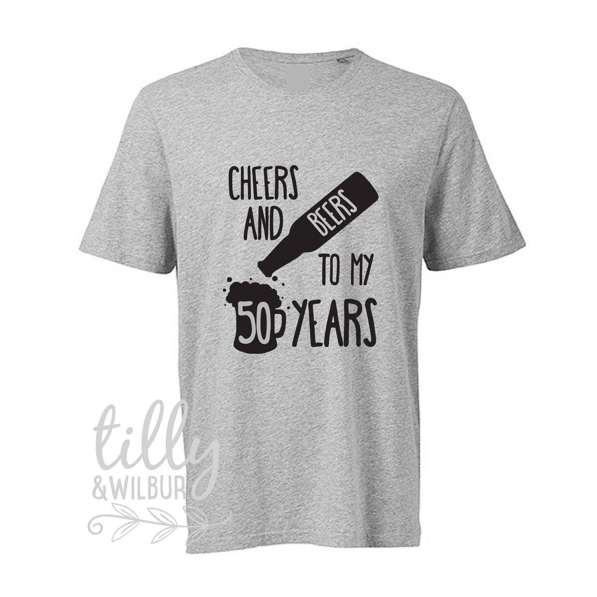 Cheers And Beers To My 50 Years 50th Birthday T-Shirt For Men, Men&#39;s Birthday Gift, Men&#39;s Shirt Gift, Men&#39;s Clothing, Turning Fifty