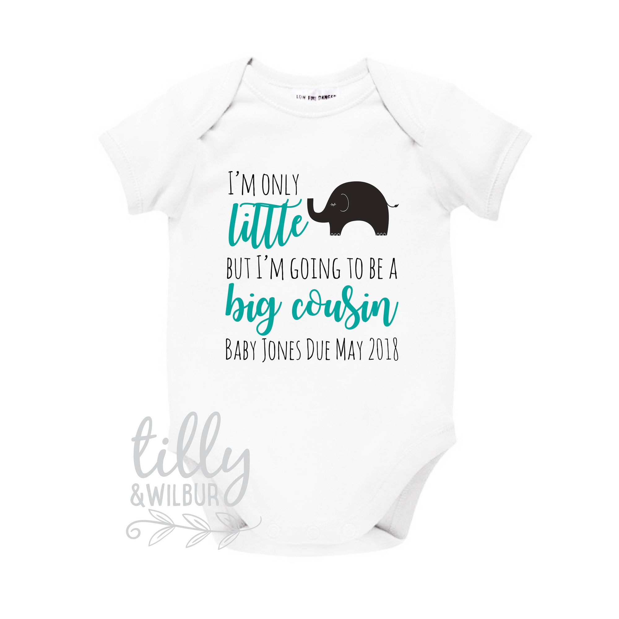 I'm Only Little But I'm Going To Be A Big Cousin Baby Bodysuit, Personalised Cousin Shirt, Baby Cousin Outfit, Cousin Gift, Cousin Shirt