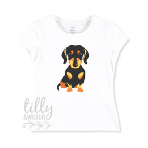 Dachshund T-Shirt For Girls, Sausage Dog Clothing, Wiener Clothes, Weiner Tee, Dachshund Clothing, TShirt Gift For Dog Lovers, G-W-SS-T