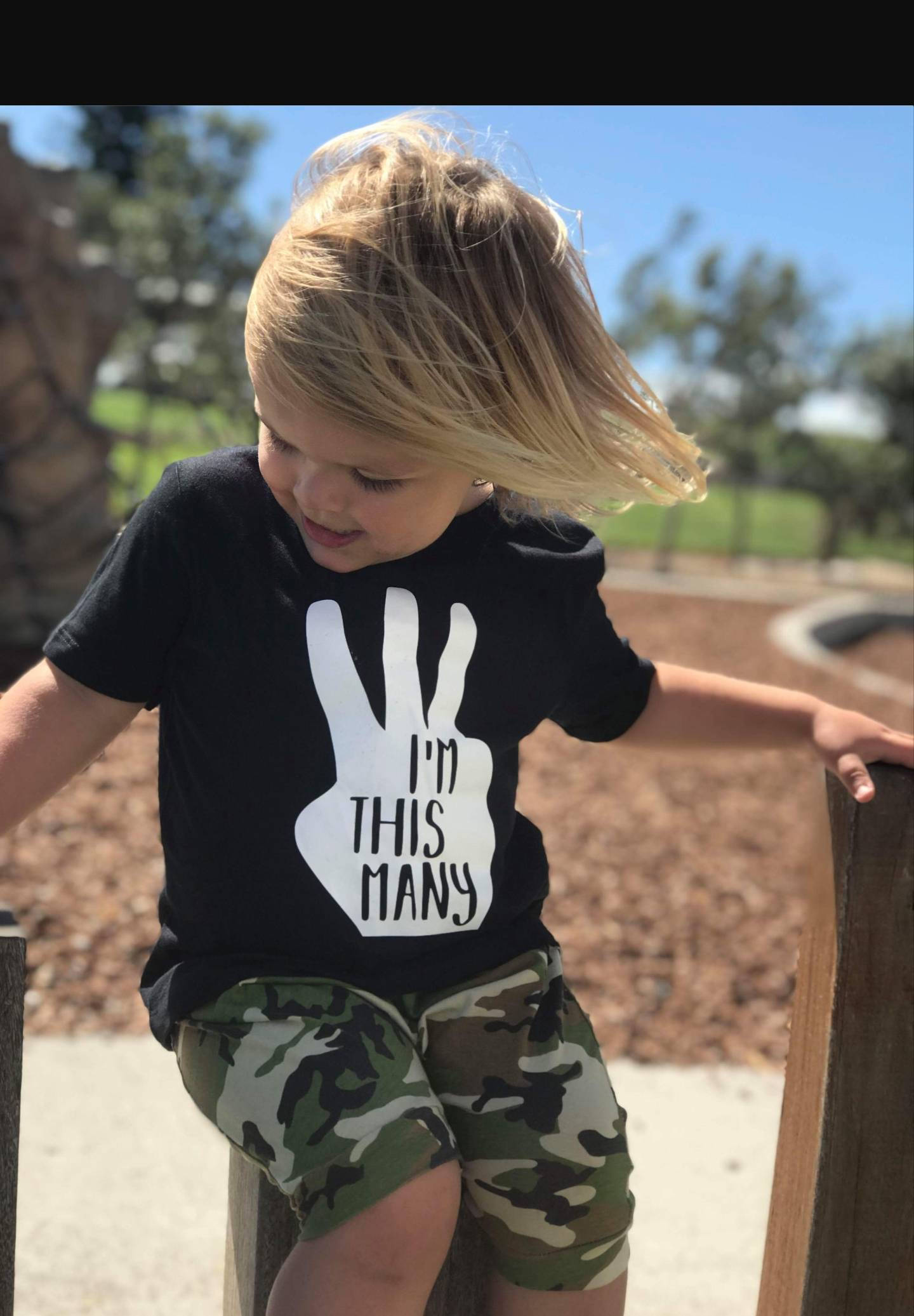 I'm This Many Three Finger Birthday T-Shirt, 3rd Third Birthday Tee, Third Birthday Gift, Boys Third Birthday, Boys Birthday Tee,