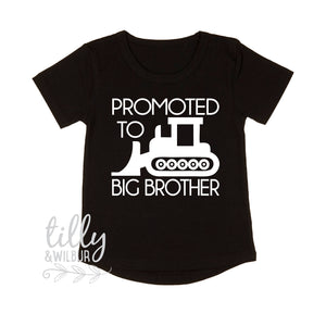 Promoted To Big Brother Digger T-Shirt For Boys, Big Brother Shirt, I'm Going To Be A Big Brother, Pregnancy Announcement, Boys Clothing