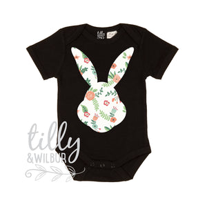 Pretty Patterned Easter Baby Bodysuit, First Easter One-Piece, Newborn Easter Gift, 1st Easter Outfit, Baby's 1st Easter, Bunny Rabbit