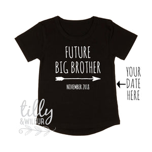 Future Big Brother T-Shirt For Boys, Personalised With Due Date, Big Brother Announcement Outfit, Big Bro Gift, Pregnancy Announcement Shirt