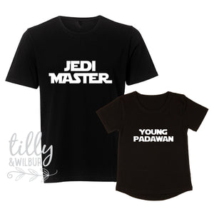 Jedi Master and Young Padawan Father Son Matching Shirts, Matching Dad Baby, Matchy Matchy, Sibling Set, Father's Day Gift, Christmas Gift