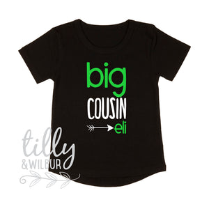 Personalised Big Cousin T-Shirt For Boys, Big Cousin T-Shirt, Boys Cousin Gift, Pregnancy Announcement, Boys Clothing, I'm Going To Be A Big