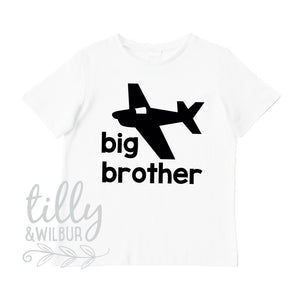 Big Brother T-Shirt With Plane, Big Brother Aeroplane T-Shirt, Boys Plane T-Shirt, Brother Gift, Pregnancy Announcement, Boys Clothing