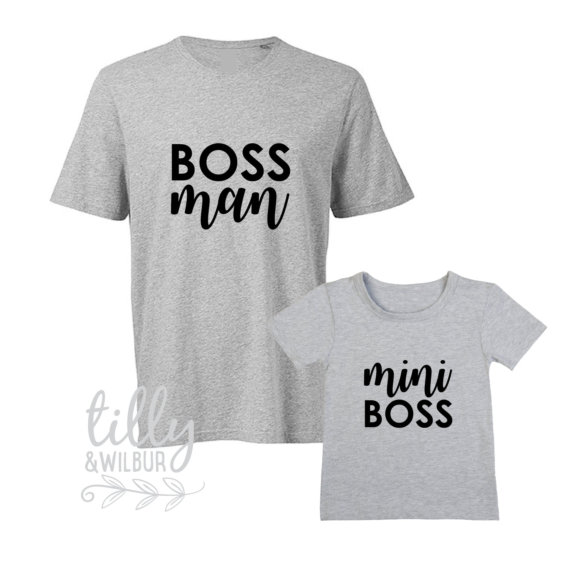 Boss Man Mini Boss Father Son T-Shirt Set, Boss Man T-Shirt, Mini Boss T-Shirt, Dad Boss, Father's Day Gift, Boss Baby, Birthday, Christmas