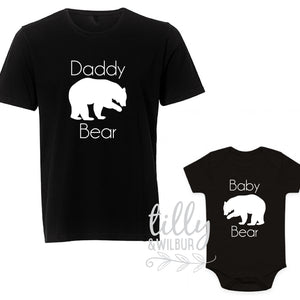 Daddy Bear Baby Bear Father's Day Shirts, Father Son Matching Shirts, Matching Daddy Baby Outfits, First 1st Father's Day, Matchy Matchy
