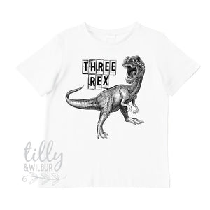 Three Rex Third Birthday T-Shirt For Boys, 3rd Birthday, 3rd Birthday Shirt, 3rd Birthday Outfit Boy, Dinosaur Party, Dinosaur T-Shirt, Boys