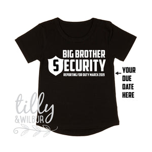 Big Brother Security Reporting For Duty, Personalised Date, Promoted To Big Brother, I'm Going To Be A Big Brother, Pregnancy Announcement