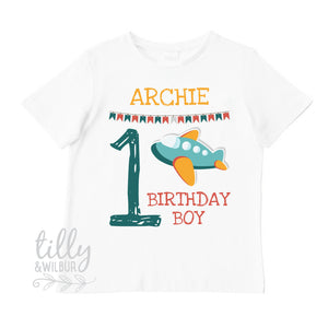 First Birthday T-Shirt With Plane, 1st Birthday Shirt With Aeroplane, Baby Boys Birthday, Boys Cake Smash, Boys First Birthday, 1st Birthday