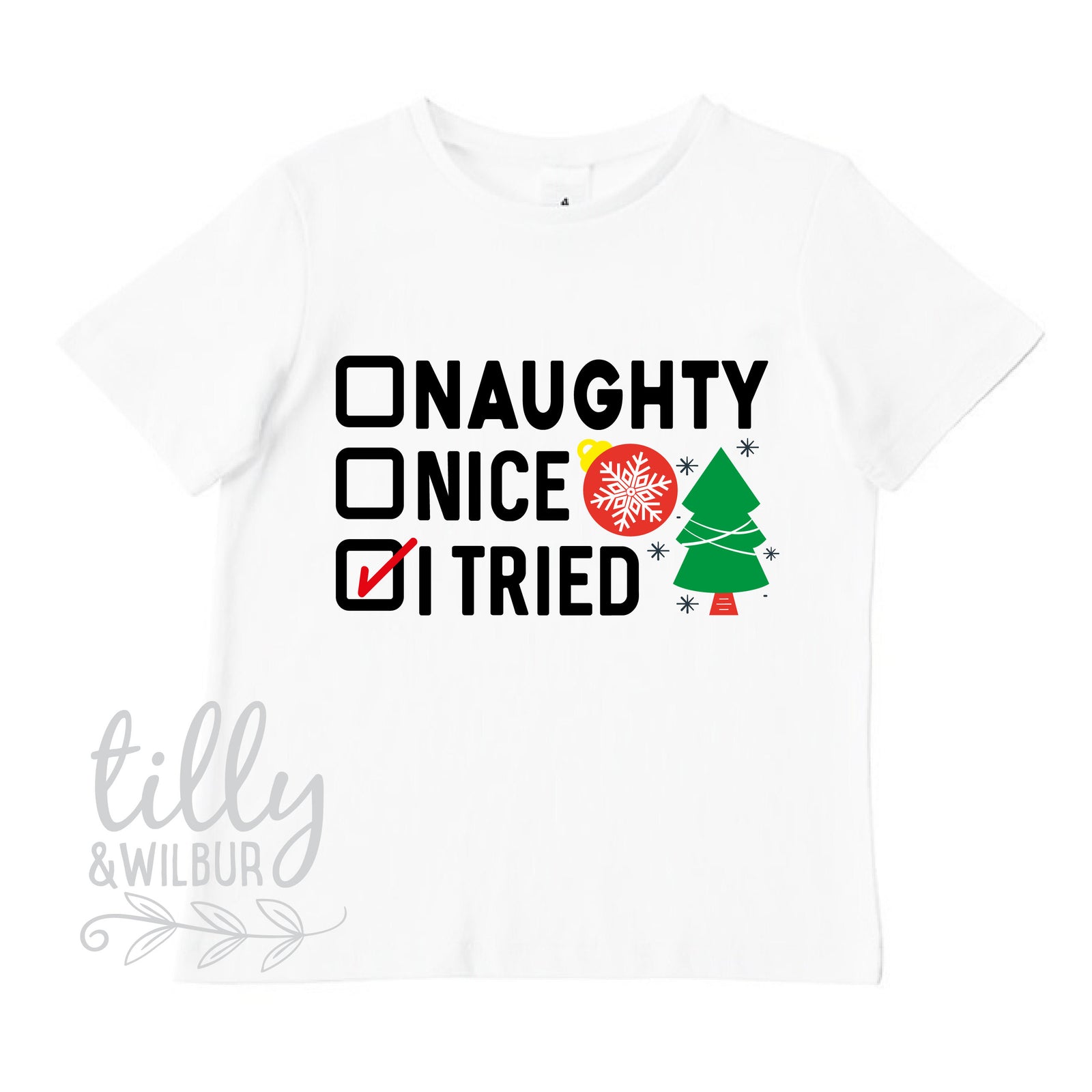 Naughty Nice I Tried Christmas T-Shirt, Xmas T-Shirt, Naughty But Nice, Dear Santa Define Good, Christmas, Boys Christmas T-Shirt, Xmas