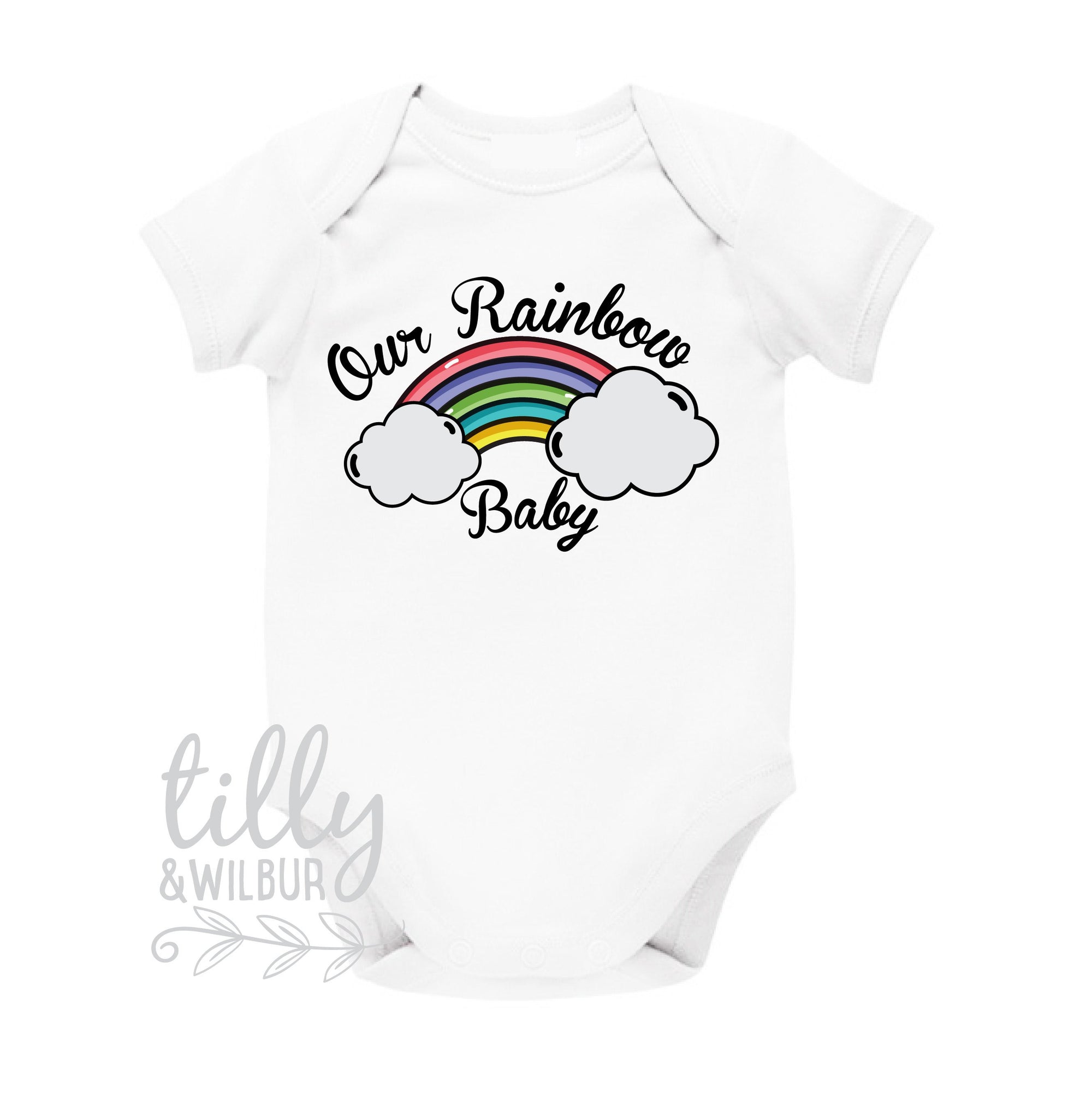 Our Rainbow Baby Pregnancy Announcement Bodysuit, Rainbow Baby, Pregnancy Announcement, Our Rainbow Baby Bodysuit, Announcement Bodysuit