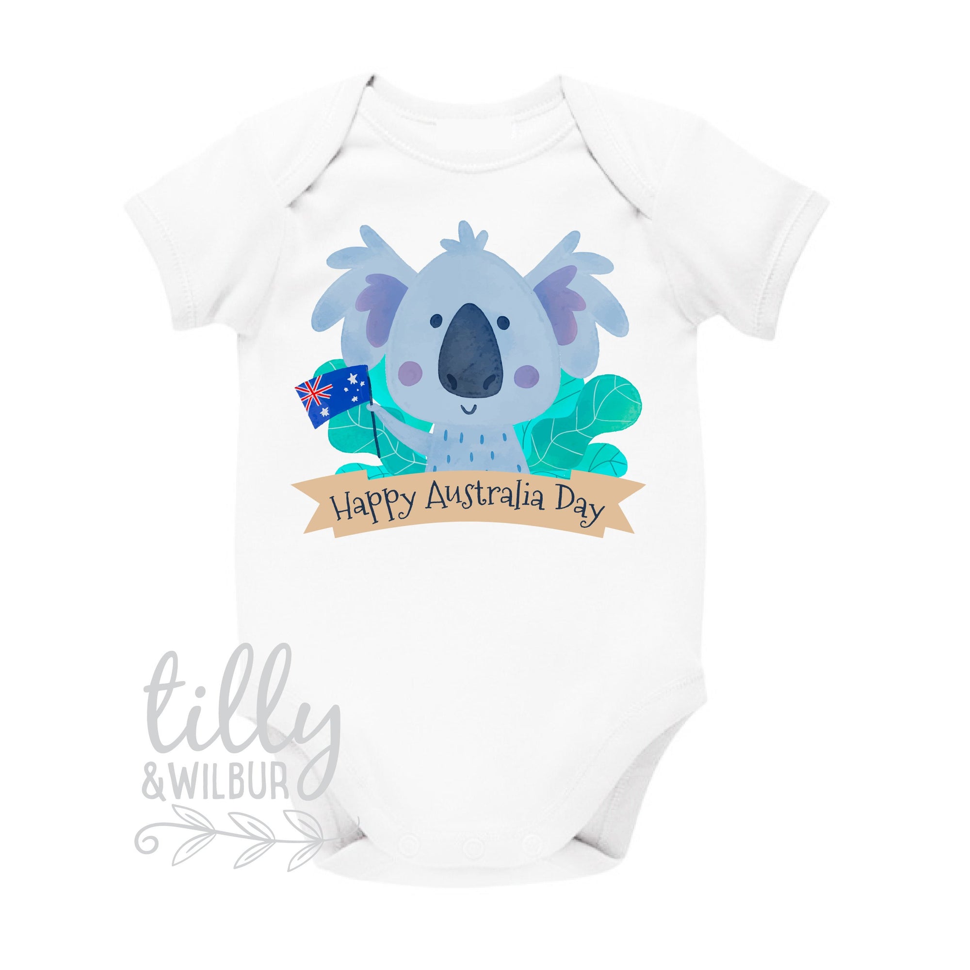 Happy Australia Day Koala Bear Baby Bodysuit, Australia Day, Happy Australia Day, First Australia Day, G'day Little Mate, Australiana, Aus