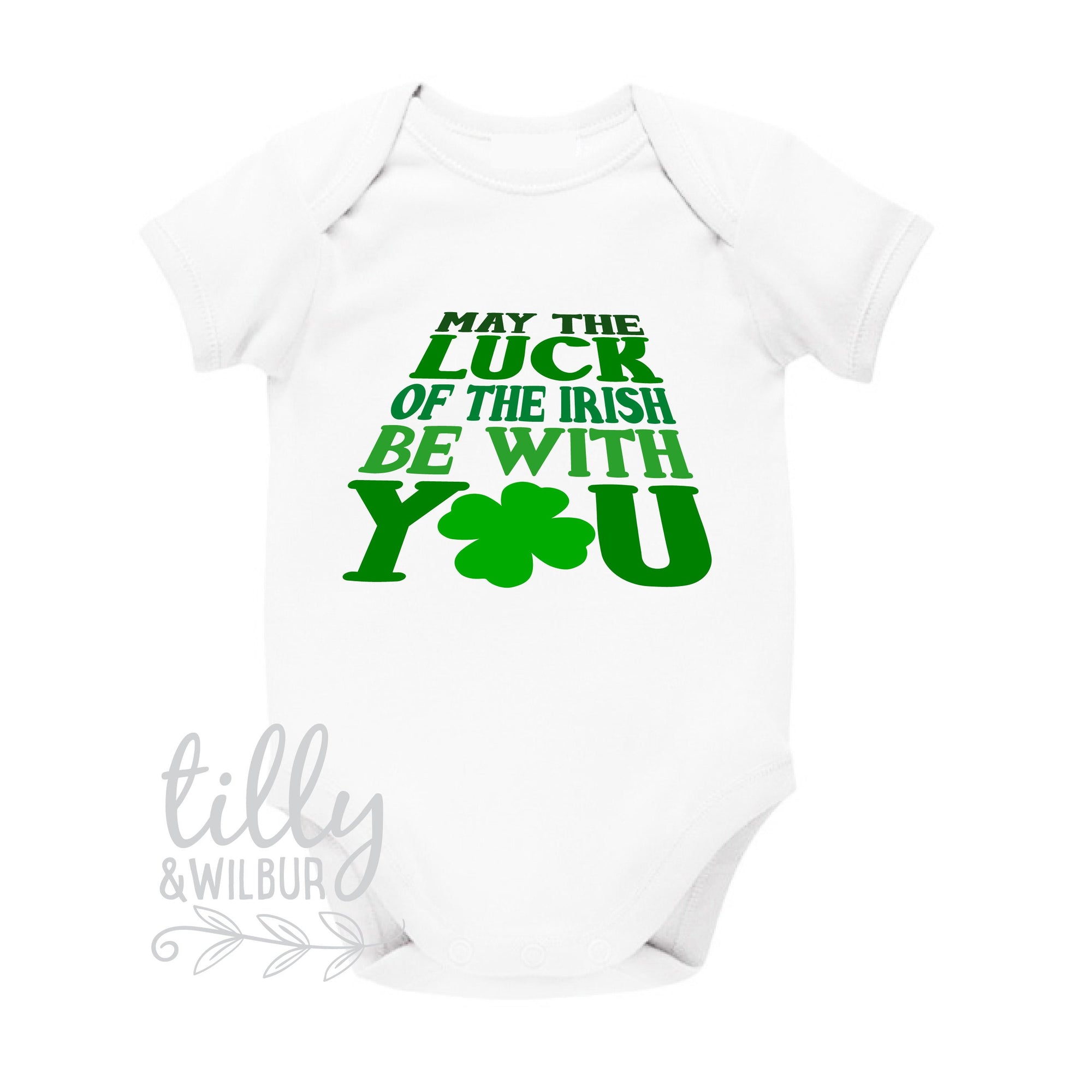 May The Luck Of The Irish Be With You Baby Bodysuit, St Patrick's Day Baby Outfit, Happy St Paddy's Day, Ireland, Celtic, St Patrick, Paddy