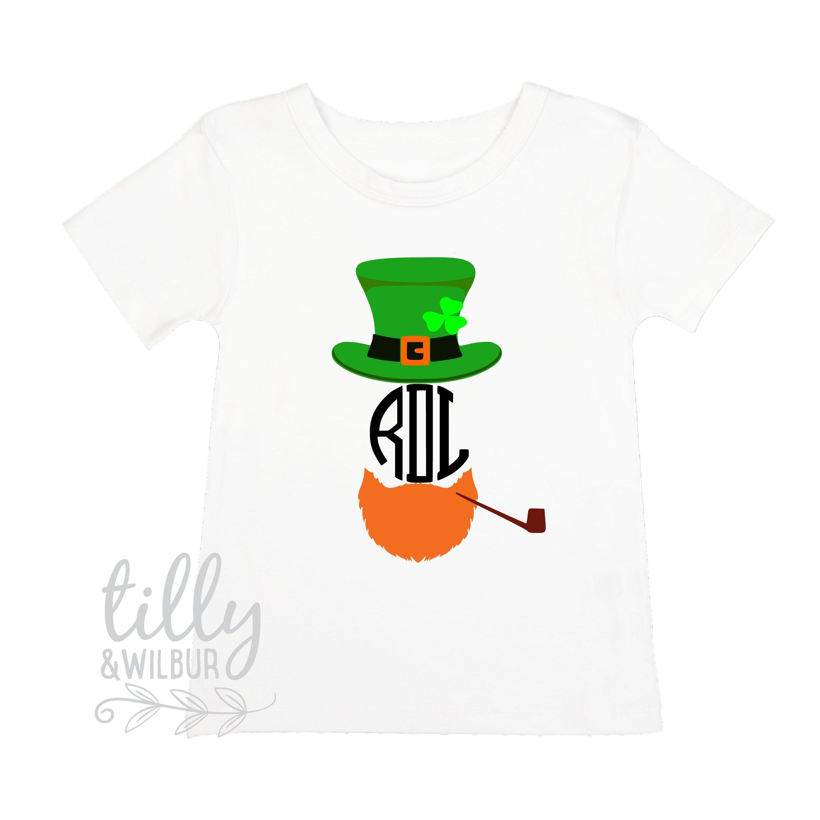 St Patrick's Day Personalised Boy's T-Shirt, St Patrick's Day Shirt Personalised With Monogram Initials, Happy St Paddy's Day, Irish, Celts
