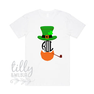 St Patrick's Day Personalised Men's T-Shirt, St Patrick's Day Shirt With Monogram Initials, Happy St Paddy's Day, Ireland, St Patrick