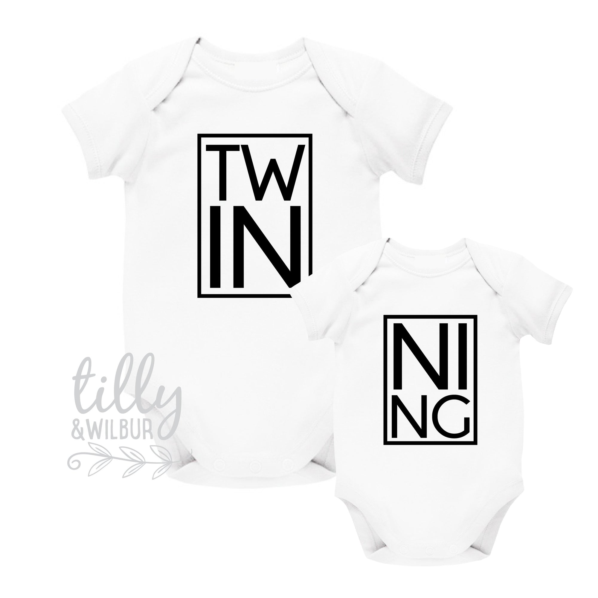 Twinning Baby Bodysuit Set, Twin Bodysuits, Twin Baby Gift, Twins, Twin Baby Shower, Pregnancy Announcement, Twinning, Twin Gifts, Twin Baby