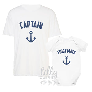 Captain and First Mate Father Son Matching Shirts, Matching Dad Baby, Nautical, Father Son, Daddy Daughter, Father's Day Gift, Birthday