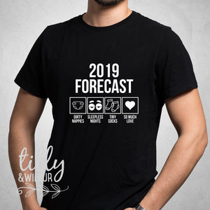 Forecast 2019 Men's Pregnancy Announcement T-shirt, Men's Clothing, Pregnancy Announcement, I'm going to be a Dad, Dad to be