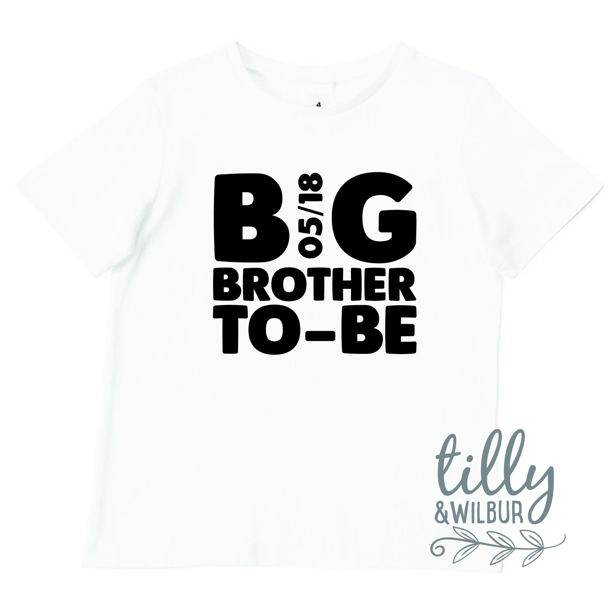 Big Brother To Be T-Shirt With Due Date, Big Brother Shirt, I'm Going To Be A Big Brother, Pregnancy Announcement, Big Bro, Boys Clothing