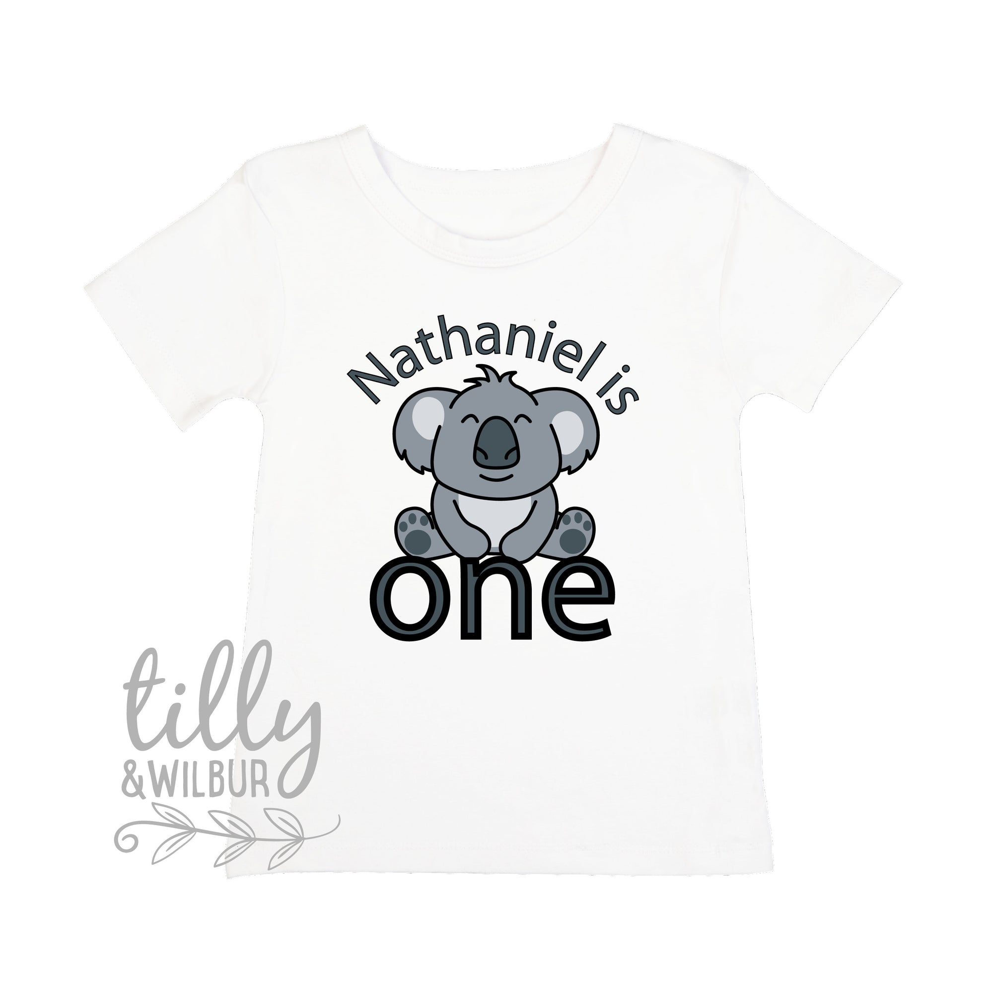 Koala Boys 1st Birthday T-Shirt, Personalised One Boys Birthday Shirt, Boys First Birthday Outfit, Boys Birthday Party, Wild One Cake Smash