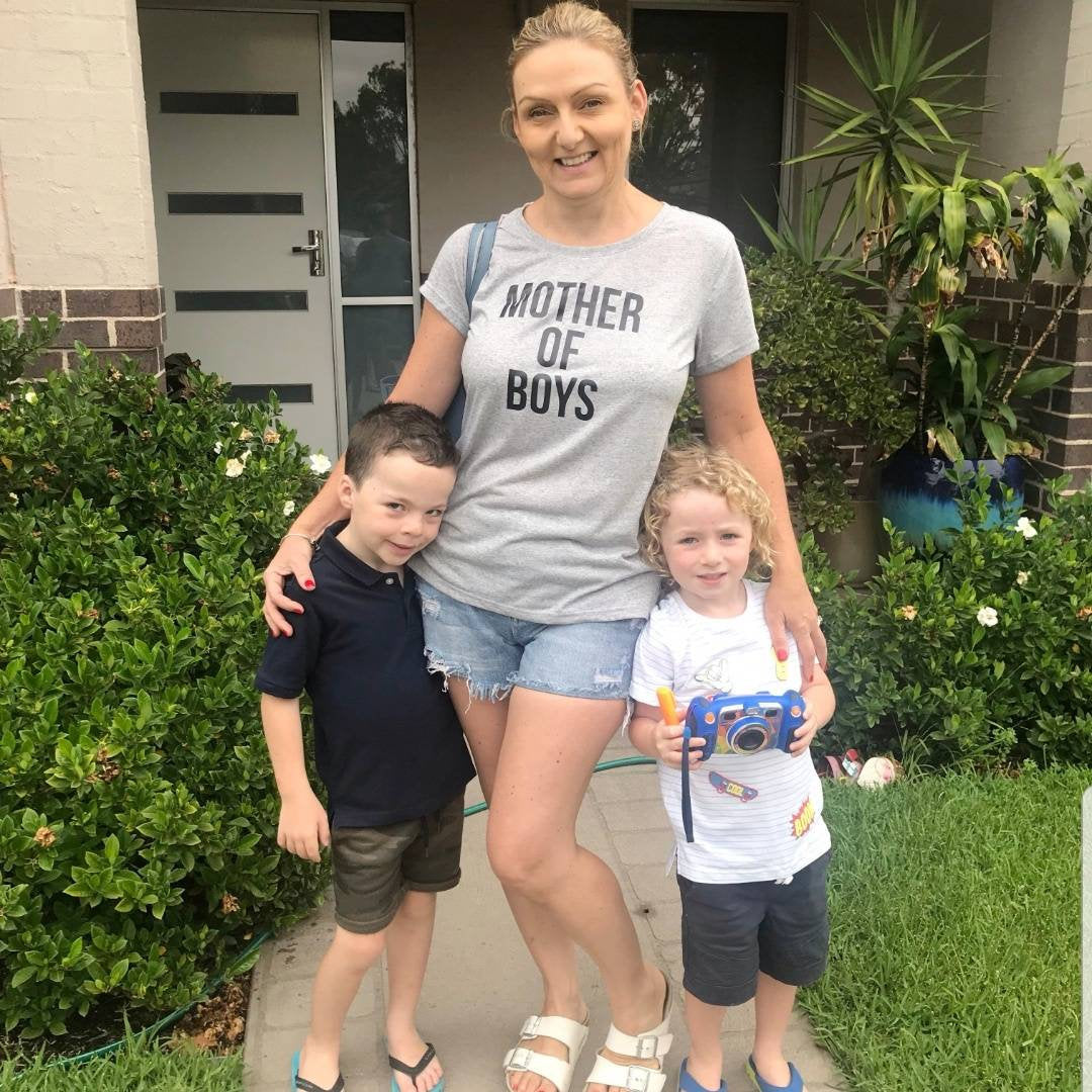 mother of boys shirt mum t shirt gift for boy mum australia minimalist text tee