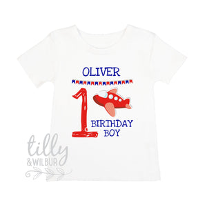 First Birthday T-Shirt With Plane, 1st Birthday Shirt With Aeroplane, Baby Boys Birthday, Boys Cake Smash, Boys First Birthday, 1st Birthday