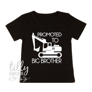 Promoted To Big Brother Excavator T-Shirt For Boys, Big Brother Shirt, I'm Going To Be A Big Brother, Pregnancy Announcement, Boys Clothing