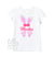 Personalised Easter T-Shirt For Girls, Bunny Ears And Feet, Easter T-Shirt, Girls Easter Gift, Girls Easter Outfit, Girls Easter Clothing