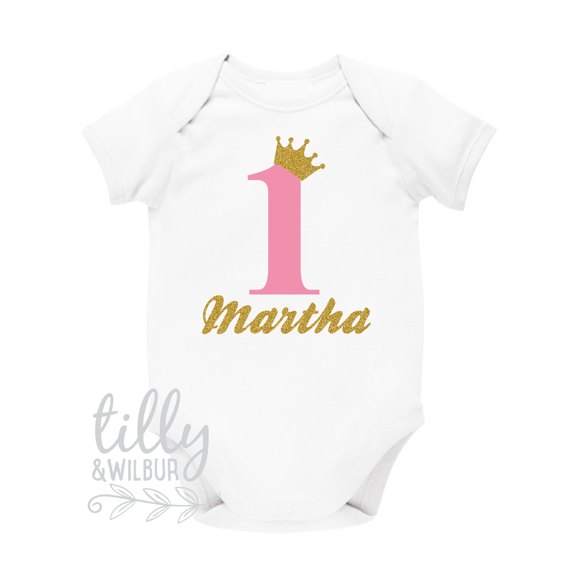 Personalised 1st Birthday Bodysuit, One Birthday Shirt, First Birthday Bodysuit For Girls, 1st Birthday Outfit, Birthday Girl, Princess One