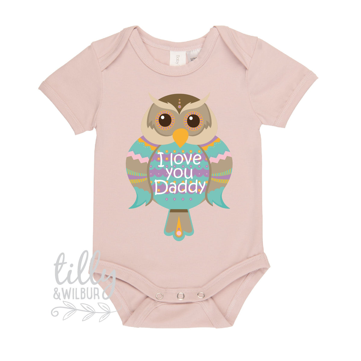 I Love You Daddy Father&amp;#39;s Day Baby Bodysuit, 1st Father&amp;#39;s Day Outfit, I Love You Daddy, Baby&amp;#39;s First Father&amp;#39;s Day, Boho Tribal Owl Design