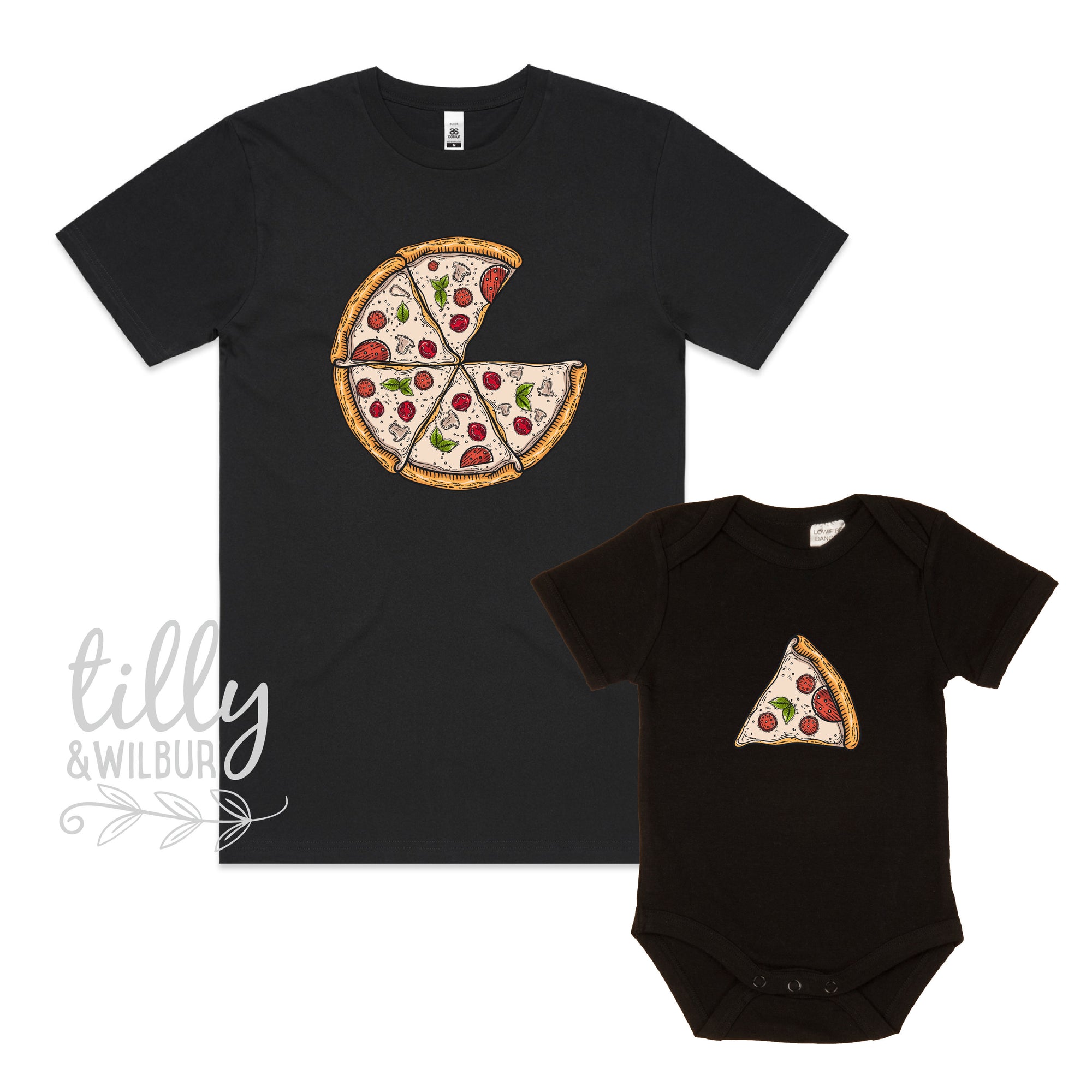 Father Son Pizza T-Shirt, Daddy Daughter Pizza T-Shirts, Matching Pizza Outfits, Matchy Matchy, Whole Pizza One Slice Matching, Pizza Set