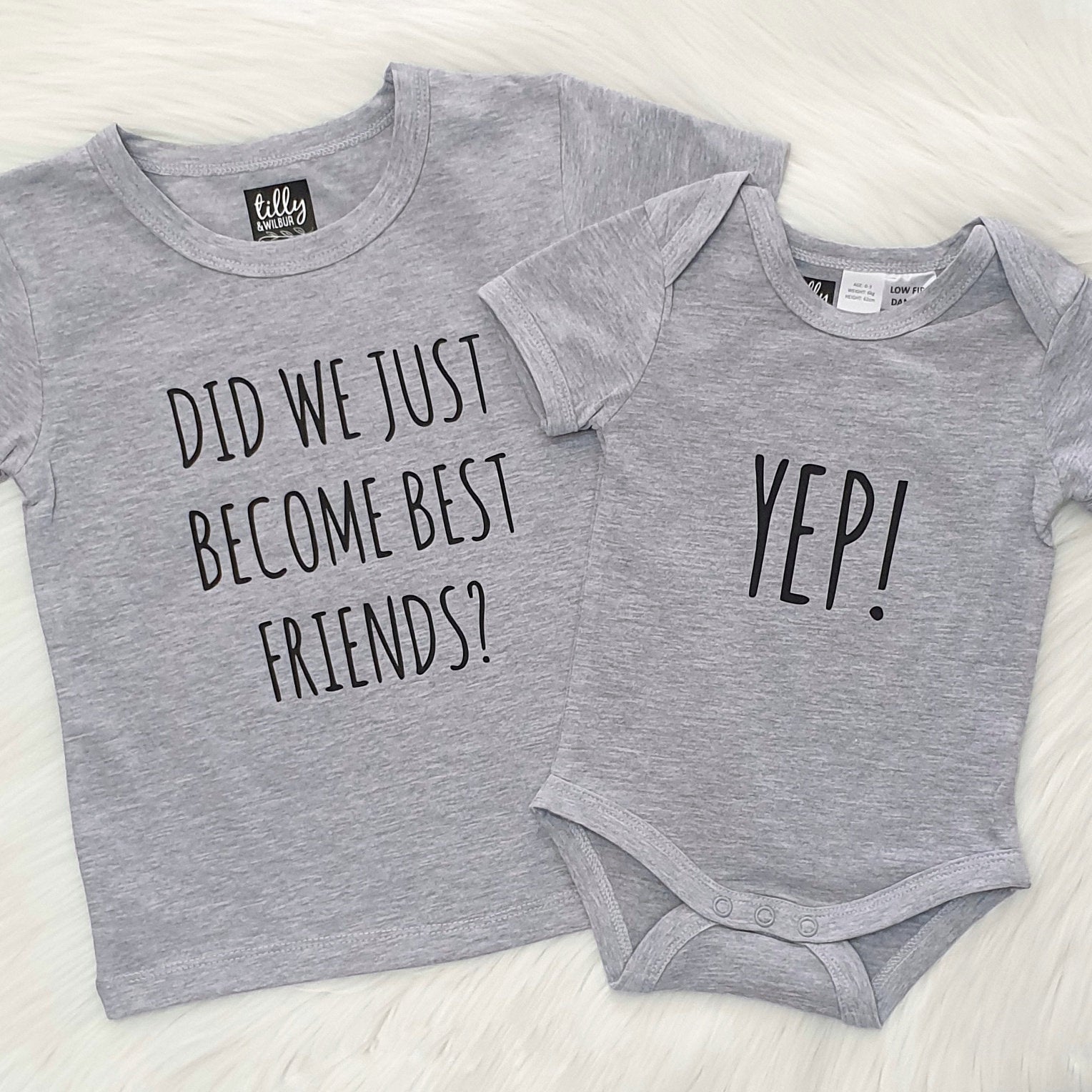 Did We just Become Best Friends? Yep! New Baby Brother Set, Big Brother Little Brother Set, Sibling Set, I&#39;m Going To Be A Big Brother Shirt