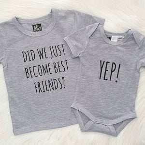 Did We just Become Best Friends? Yep! New Baby Brother Set, Big Brother Little Brother Set, Sibling Set, I&#39;m Going To Be A Big Brother Shirt
