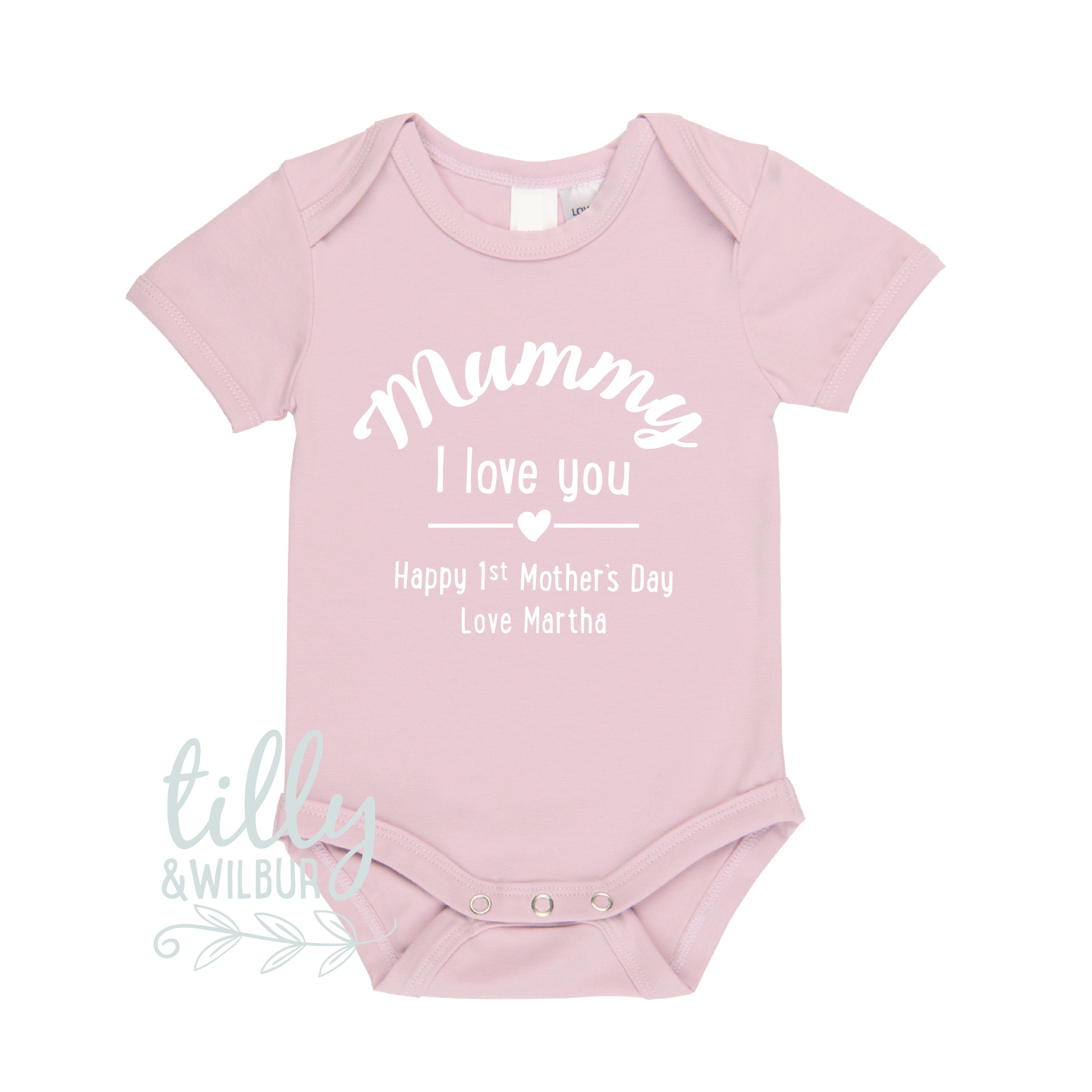 Mummy I Love You Happy 1st Mother's Day With Custom Name