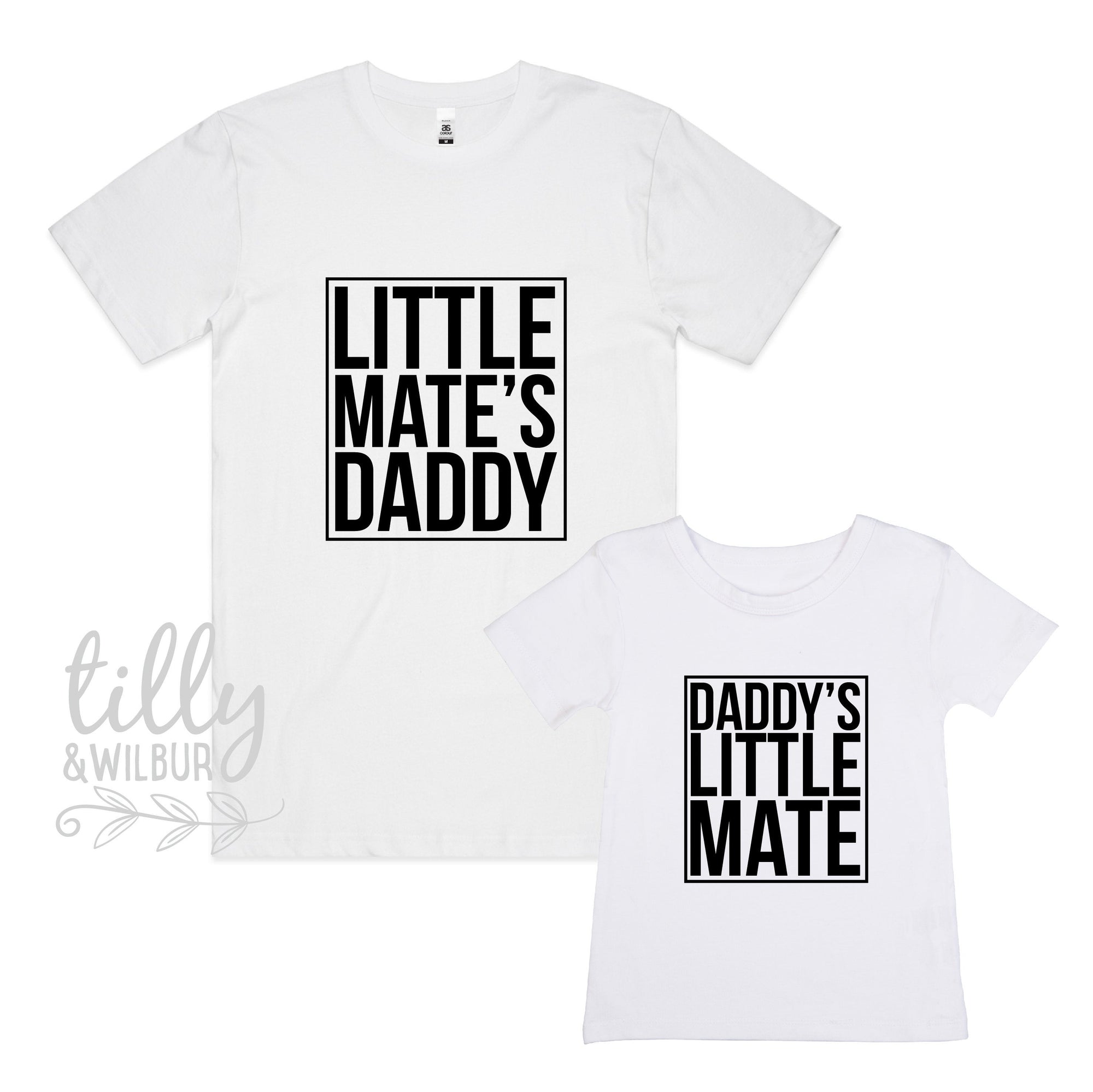 Little Mate&#39;s Daddy, Daddy&#39;s Little Mate Matching Father&#39;s Day T-Shirts, Father And Son Matching Shirts, First 1st Father&#39;s Day Gift, Gift