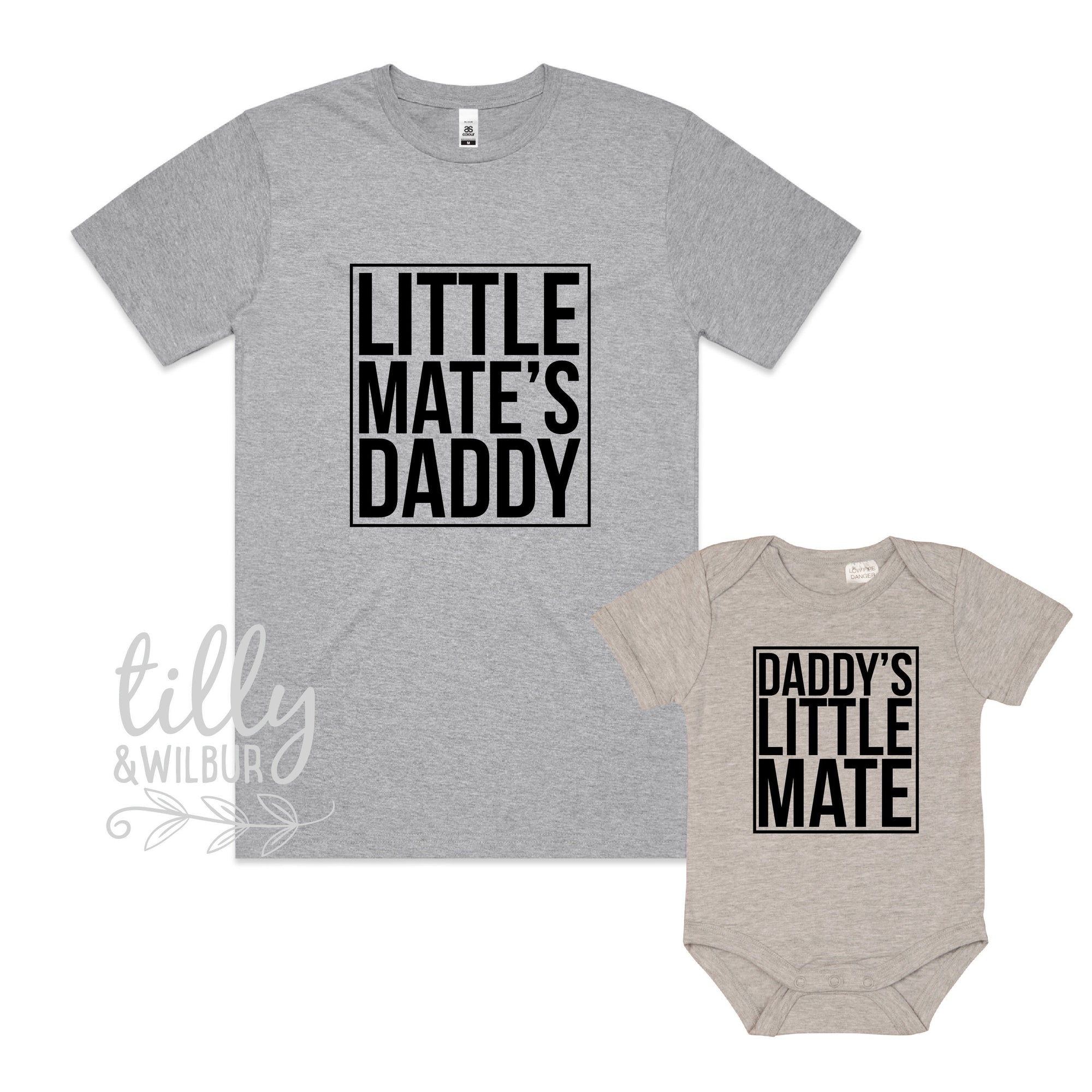 Little Mate&#39;s Daddy, Daddy&#39;s Little Mate Matching Father&#39;s Day Shirt And Baby Bodysuit, Father Son Matching Outfits, First 1st Father&#39;s Day