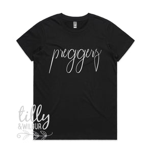 Preggers Women&#39;s T-Shirt, Pregnancy Announcement T-Shirt, Pregnancy T-Shirt, We&#39;re Having A Baby, Announcement Tee, I&#39;m Pregnant,