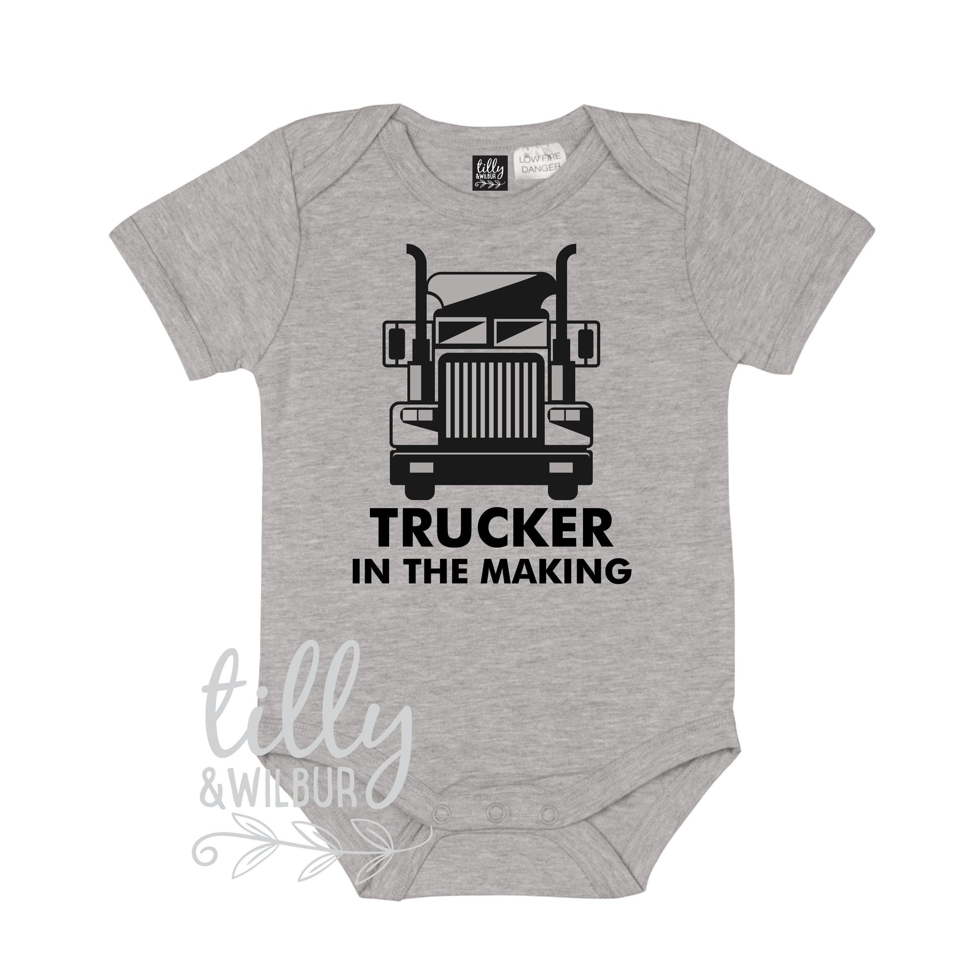 Trucker In The Making Kenworth Pregnancy Announcement Baby Bodysuit, New Baby Announcement, Baby Shower, Mack Truck, Daddy Is A Truck Driver