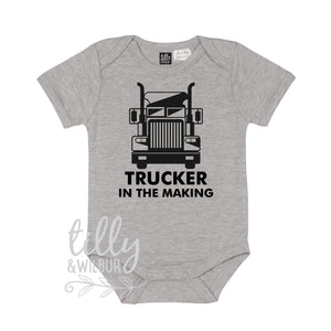 Trucker In The Making Kenworth Pregnancy Announcement Baby Bodysuit, New Baby Announcement, Baby Shower, Mack Truck, Daddy Is A Truck Driver