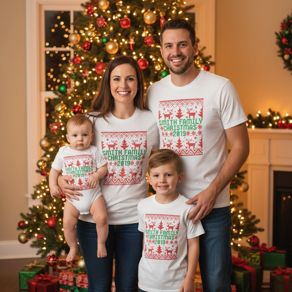 Personalised Family Christmas 2020 Matching T-Shirts, Matching Christmas Family Shirts, Matching Sweater Christmas Gift, Matching Tee